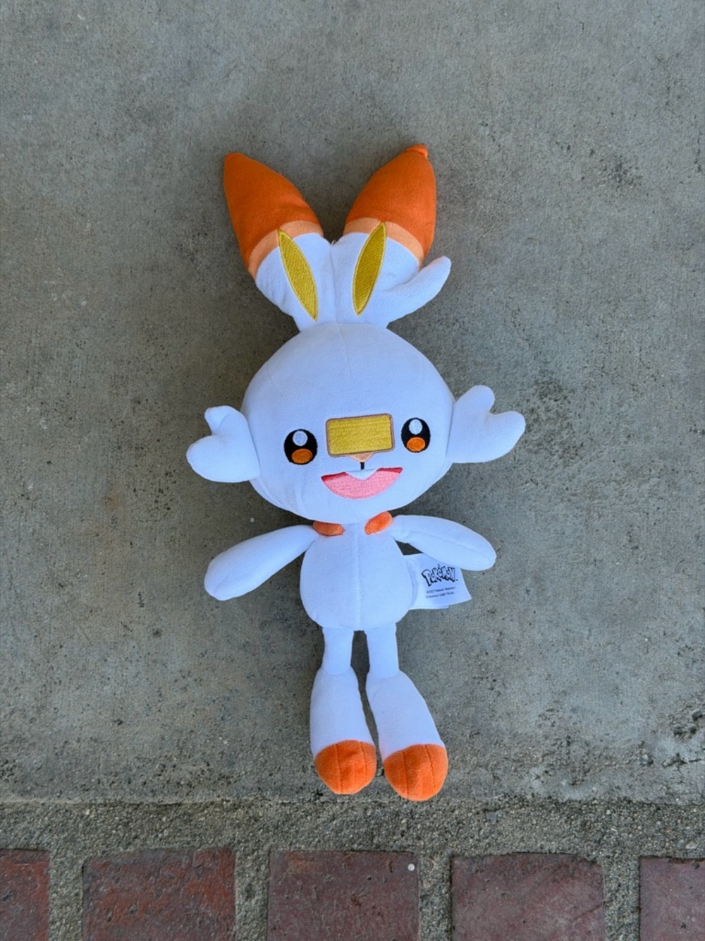 Pokemon Scorbunny Plush - White & Orange